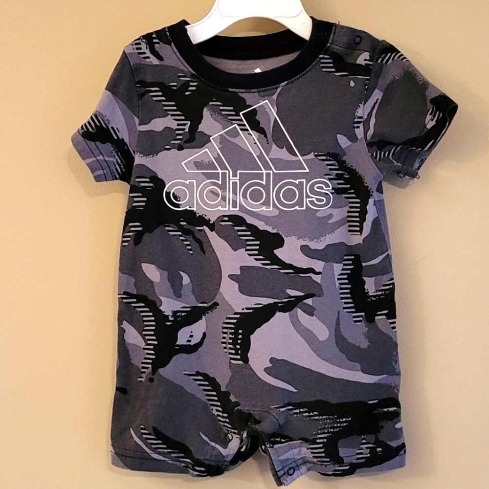 Adidas grey/black short romper